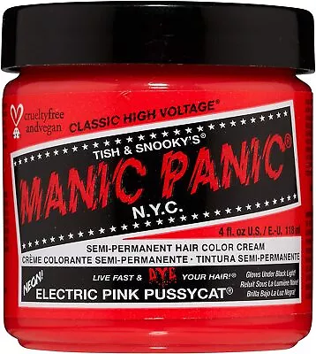 Manic Panic Classic Vegan Semi-Permanent Hair Dye 4oz 64 Electric Pink Pussycat • $11.99