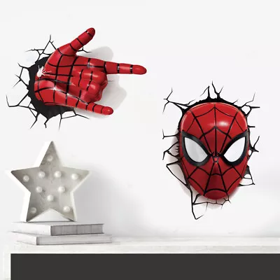 3D Spiderman Crack And Other Kids Wall Sticker Nursery School Wall Decals UK • £3.99