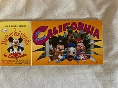 Mickey Mouse & The Gang  Life's A Beach In California!    Vintage Postcard Book • $5.25