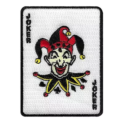 JOKER CARD Iron-on PATCH Poker Wild Card LAS VEGAS Embroidered GAMBLING EMBLEM • $5.95