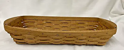 Vtg 2002 Longaberger Basket Rectangular BAGEL/BREAD Cracker Basket 16 L #10064 • $13.99