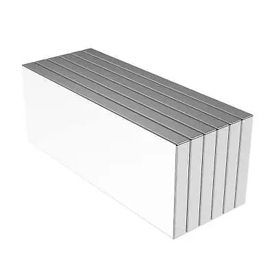 2 X 3/4 X 1/8 Inch Powerful Neodymium Rare Earth Block Magnets N35 (6 Pack) • $24.99