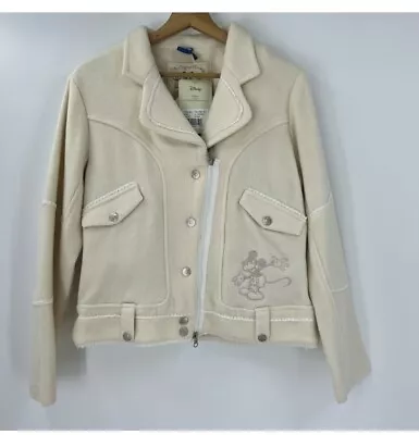 NWT Disney Mickey Mouse Cream Wool Coat Jacket $549 MSRP- One Of A Kind! Size 4 • $400