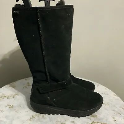 $20 • Buy Skechers Shape Ups Women's Size 9.5 Shoes Black Suede Comfort Toning Tall Boots