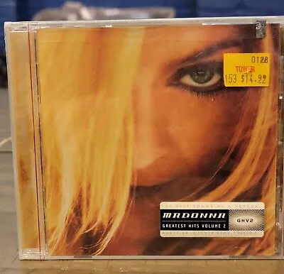 RARE Madonna  GHV2 Greatest Hits Volume 2 With Tower Records Sticker 2001 NEW • $29.99