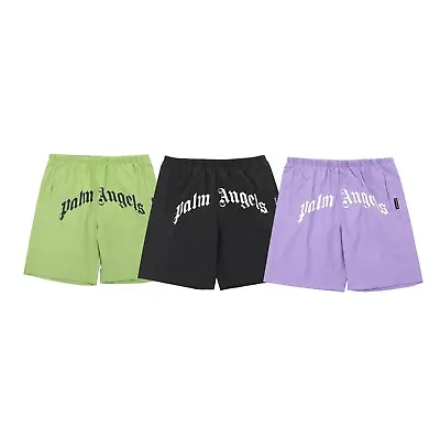 Fashion Curved Logo Bold Swim Shorts Unisex Casual Street Sports Shorts • $39.99