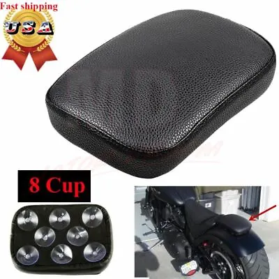 Motorcycle Rear Fender Passenger Pillion Pad Seat 8 Suction Cup For Harley XL883 • $16.87