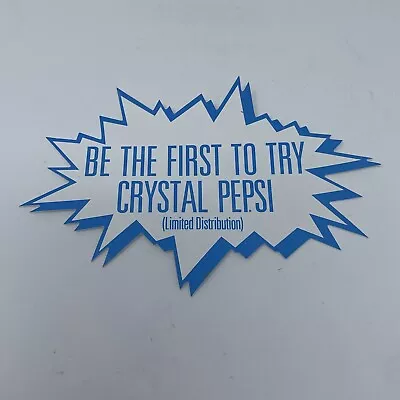 Vintage Try Crystal Pepsi Vending Machine Store Sticker Decal • $19.99