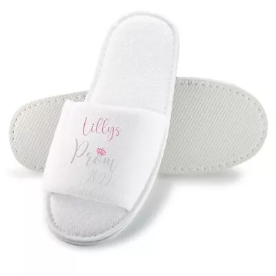 Personalised School Prom Slippers Add Your Own Text Free Child's & Adult  • £8.99