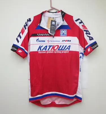 New 2013 Santini Cycling Jersey Mens XXL Red Katusha Team Short Sleeve 1/4 Zip • $35.99