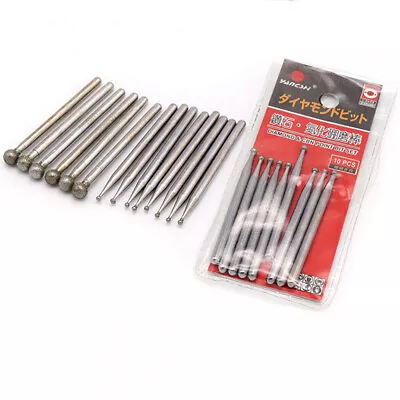 1 - 6mm Ball Round Diamond Burr Grinding Engraving Drill Bits For Dremel Rotary • $5.34