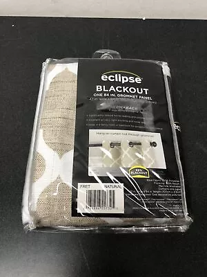 Eclipse Fret Natural Lattice Polyester 42x84 Blackout Curtain • $14.07