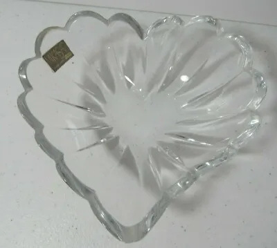 Mikasa Crystal Heart Shaped Decorative Candy Dish Made In Yugoslavia Vintage • $18.99
