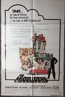 1975 The McCullochs 1-Sheet Movie Poster Forrest Tucker Julie Adams Max Baer Jr • $7.50