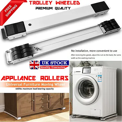 Heavy Duty Washing Machine Fridge Freezer Appliance Rollers Trolley Wheeled • £10.55
