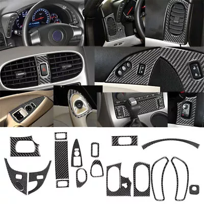 For Chevrolet Corvette C6 05-07 Carbon Fiber Interior Full Kit Cover Trim 18Pcs • $69.07