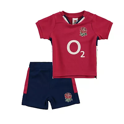 £10 • Buy England RFU Rugby Alternate Baby/Toddler T-Shirt & Shorts Set | Red | 2021/22