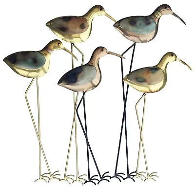 Five Wading Birds Wall Art Decoration Sculpture Home Decor • £29.95