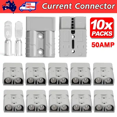 $24.95 • Buy 10x Genuine Anderson Plug Connector 50A 6AWG Caravan Trailer Solar 4x4 Truck AU