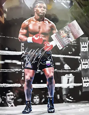 MIKE TYSON  SIGNED  AUTOGRAPH - LARGE 16x20-  JSA  WITNESSED COA  ✅ • £145