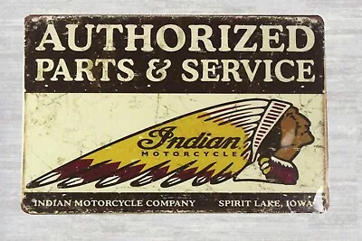  Home Decoration Indian Motorcycle Autorized Parts Service Metal Sign • $15.93