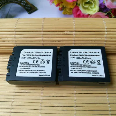 2 Pack CGA-S006E Battery For Panasonic Lumix DMC-FZ8 DMC-FZ18 FZ30 DMC-FZ38 • £15.61