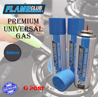 Premium 3 X Butane Gas Universal Refill Jet Lighter Changable Nozzle 300ml • $24.95