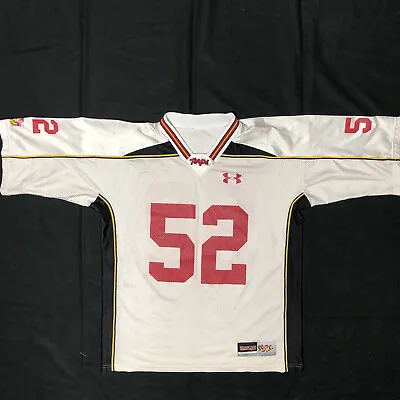 Maryland Terrapins 2004 White Under Armour Jersey #52 (D’Qwell Jackson) XXL 2XL • $34.18