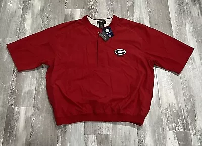 Brand New W/tags Georgia Bulldogs Red Short Sleeve Golf Pullover UGA Size M NCAA • $20