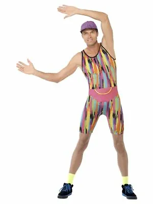 NEW 1990's 1980s Aerobics Instructor Mr Motivator Men's Fancy Dress Costume • £21.95