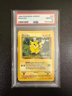 $74.99 • Buy Pokemon Pikachu 60/64 Jungle Vintage PSA 10