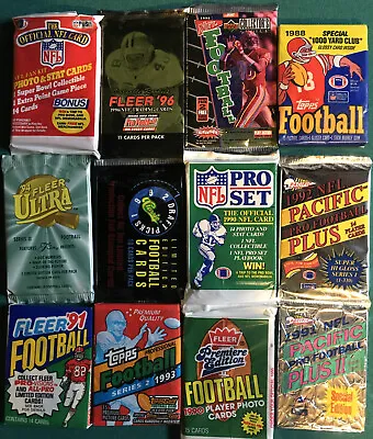 $15.99 • Buy Unopened NFL Football Cards In Packs -  Sealed Wax Packs - Lot Of 100 Cards