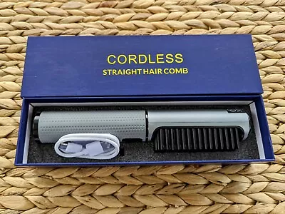 Cordless Hair Straightener Brush USB Rechargeable • $19