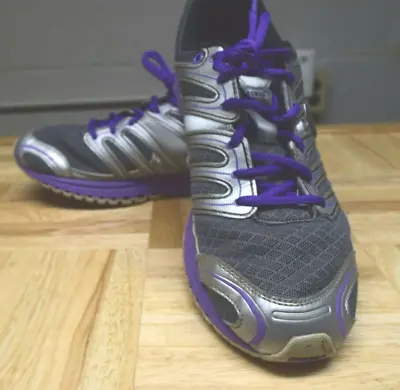 Womens K Swiss Tubes Run 130 Athletic Training Running Shoes Sz7.5 Purple Silver • $10