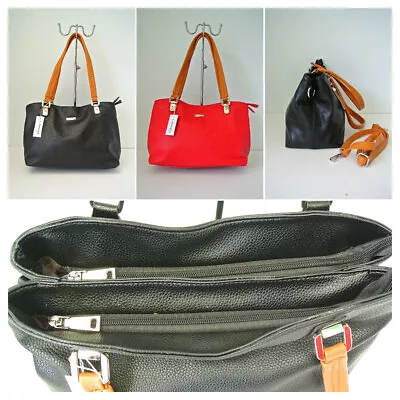 AU Women Fashion Dual Zip Compartment Adjustable Strap Shoulder Bag Tote Handbag • $24.60