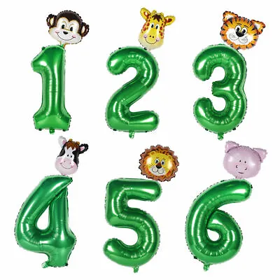 Animal Balloons Giant 30  Foil Number Animal Number Balloon Kids Birthday Party • $3.72