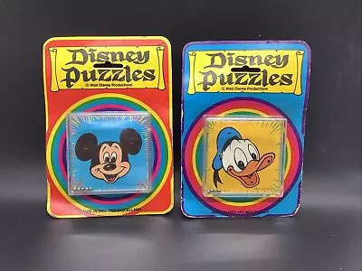 Disney Puzzles Retro Vintage X2 Bundle Ball Games Mickey Mouse Donald Duck Rare  • £29.95