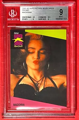 Madonna 1991-92  Proset Superstars / Musicards Bgs 9 Mint Promotional Card • $129.99