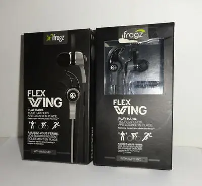 Lot Of 2 IFrogz Flex Wing A Zagg Brand If-wng-blk With/avec Mic • $24.99