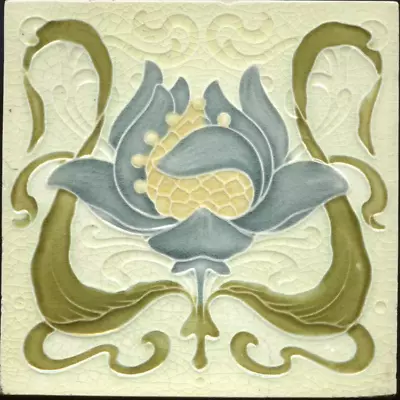 Art Nouveau Vintage Ceramic Tile Rare Reproduction Majolica Alfred Meakin UK • $19.79