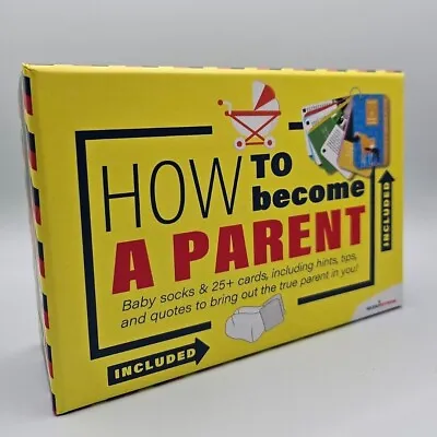 New Parent Gift Mum Dad How To Box Flashcards Hints Tips Socks Present Guide  • £7.95