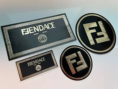 FENDACE FENDI X Versace Set Of 4 Sticker Stamp Sheet Designer Logo Gift Wrap • $39.98