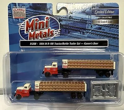 Mini Metals N Scale Kamm's Beer 1954 IH R-190 Tractor/Bottle Trailer Set #51208 • $29.99