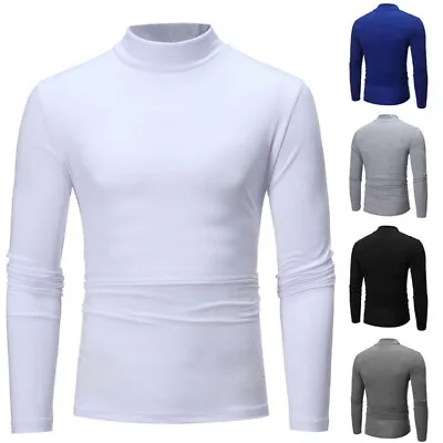 £8.88 • Buy Mens Thermal T-shirt Warm Winter Vest Base Layer Top Long Sleeve Underwear.m-xxl