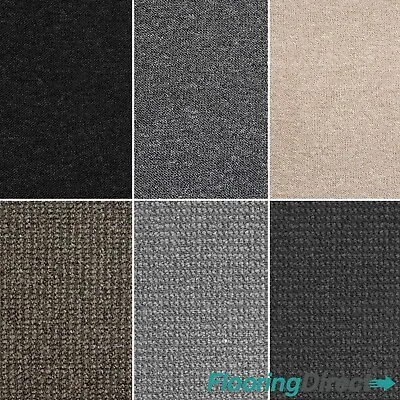 Grey Berber Loop Pile Carpet Hardwearing Carpets Stain Resistant £5.99m² - CHEAP • £39.99