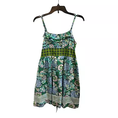 Matilda Jane Green Floral Polka Dot Dress S Ladies • $19.95