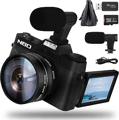 $129.96 • Buy NBD 4K Vlogging Camera 48MP Digital Camera Photography Compact Camera Anti-Shake
