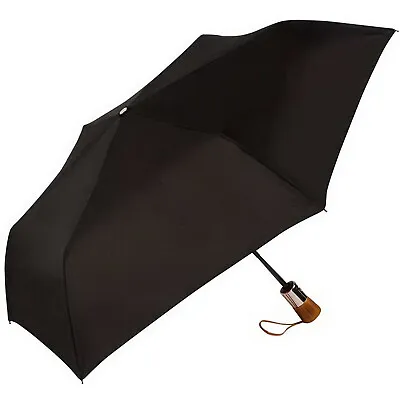 ShedRain The Ultimate Umbrella 44  ARC Auto Open/Close Wood Handle Black - NEW • $14.99