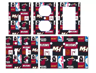 MIAMI HEAT - NBA Light Switch Covers Outlet Decora Home Decor • $7.99