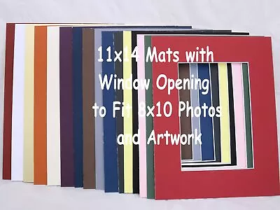 11x14 Picture Frame Mat Mattes For 8x10 Photos Watercolors Paintings Art Crafts • $13.99